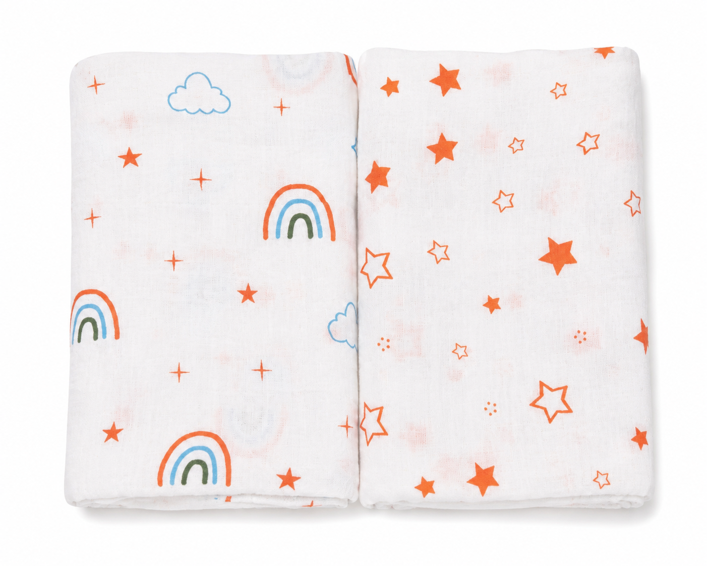 Vioraa Baby 2-Layer Muslin Swaddle Blankets – Pack of 2