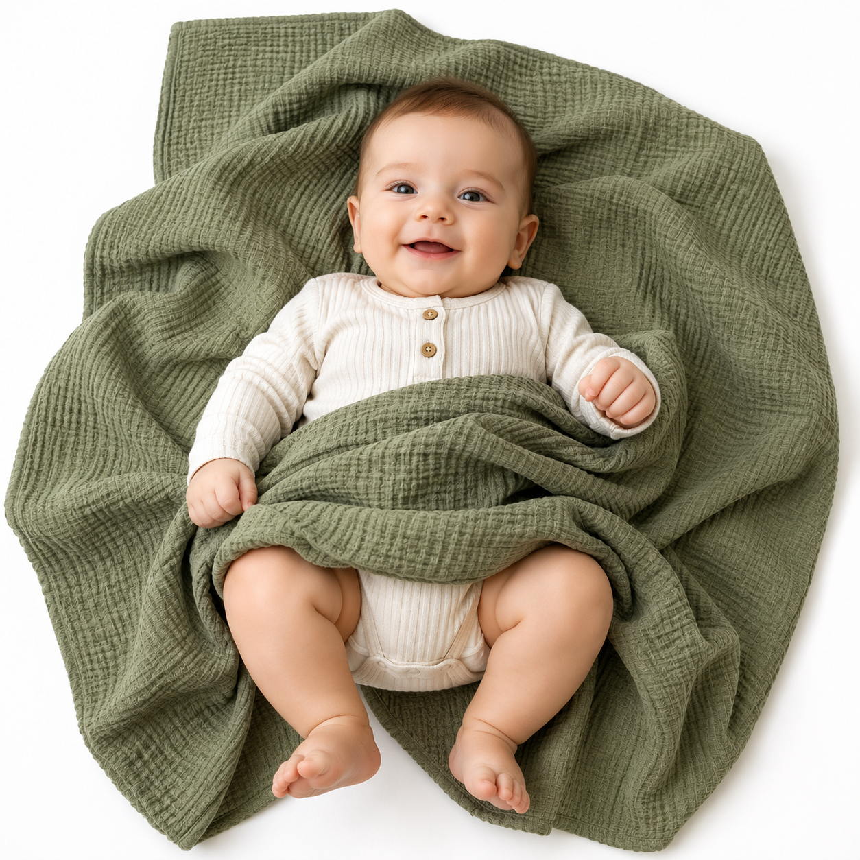 Vioraa Baby 2-Layer Muslin Swaddle Blankets – Pack of 2