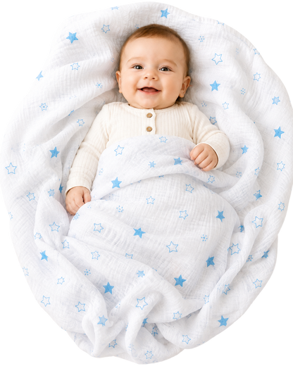 Vioraa Baby 2-Layer Muslin Swaddle Blanket – Pack of 1