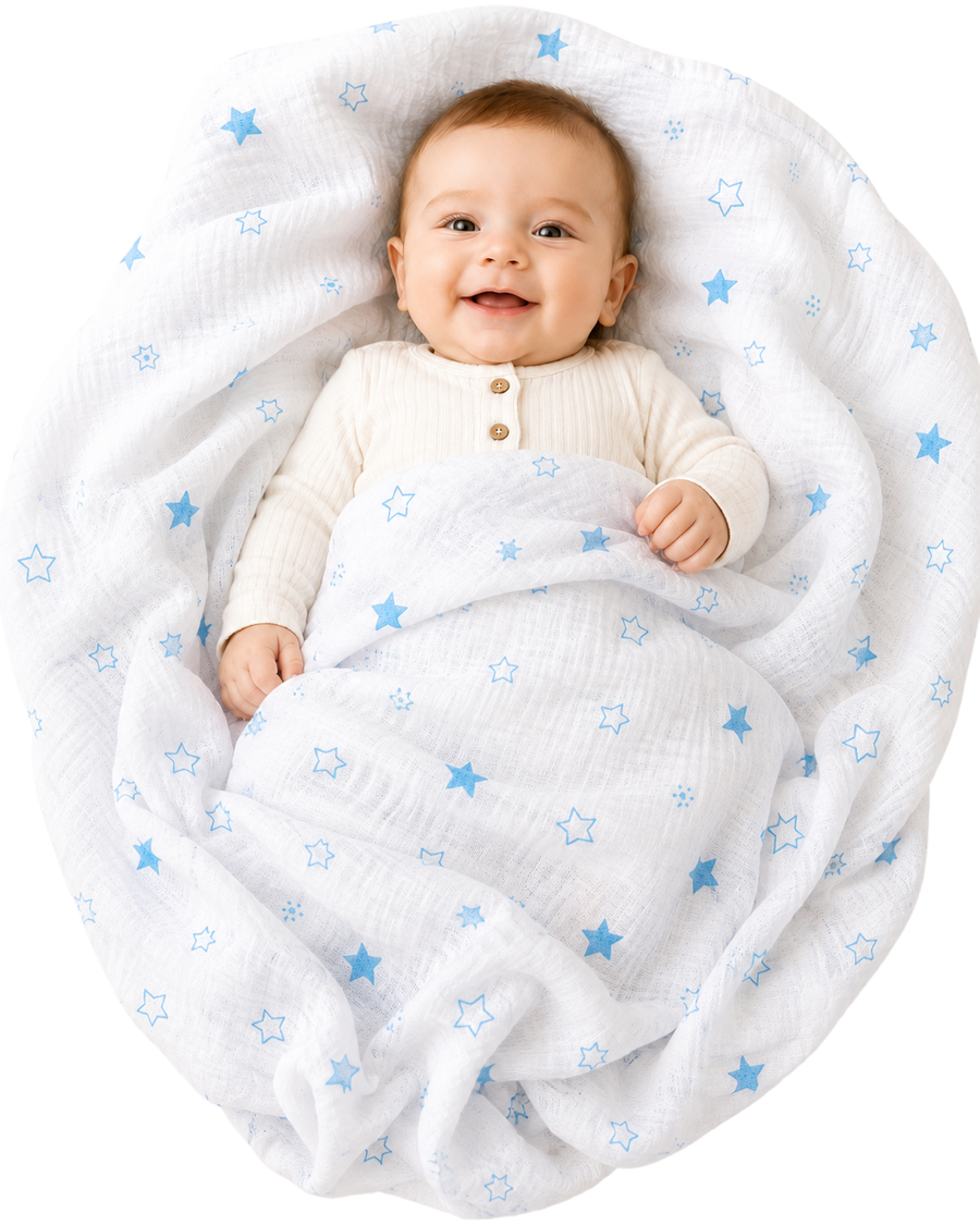 Vioraa Baby 2-Layer Muslin Swaddle Blanket – Pack of 1