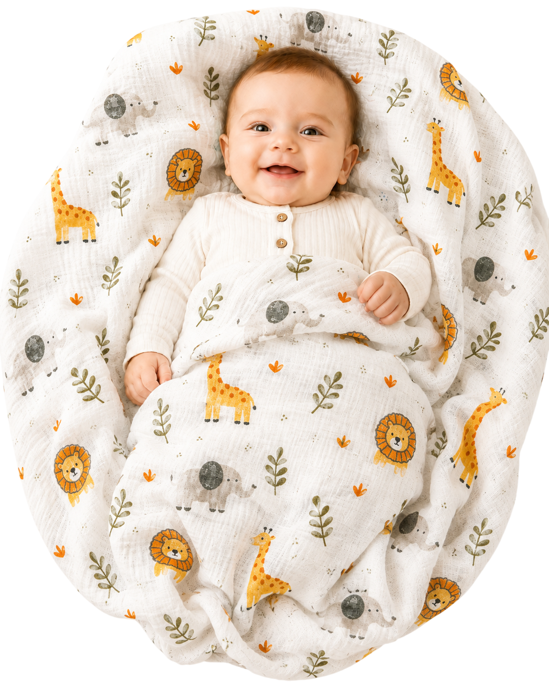 Vioraa Baby 2-Layer Muslin Swaddle Blankets – Pack of 2