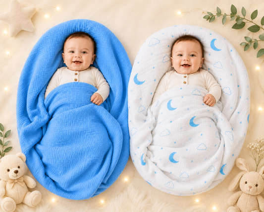 Vioraa Baby 2-Layer Muslin Swaddle Blankets – Pack of 2