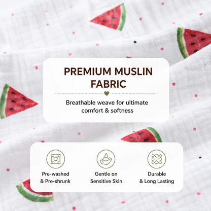 Vioraa Baby 6-Layer Muslin Washcloths – Pack of 5