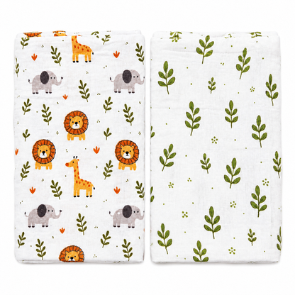 Vioraa Baby 2-Layer Muslin Swaddle Blankets – Pack of 2