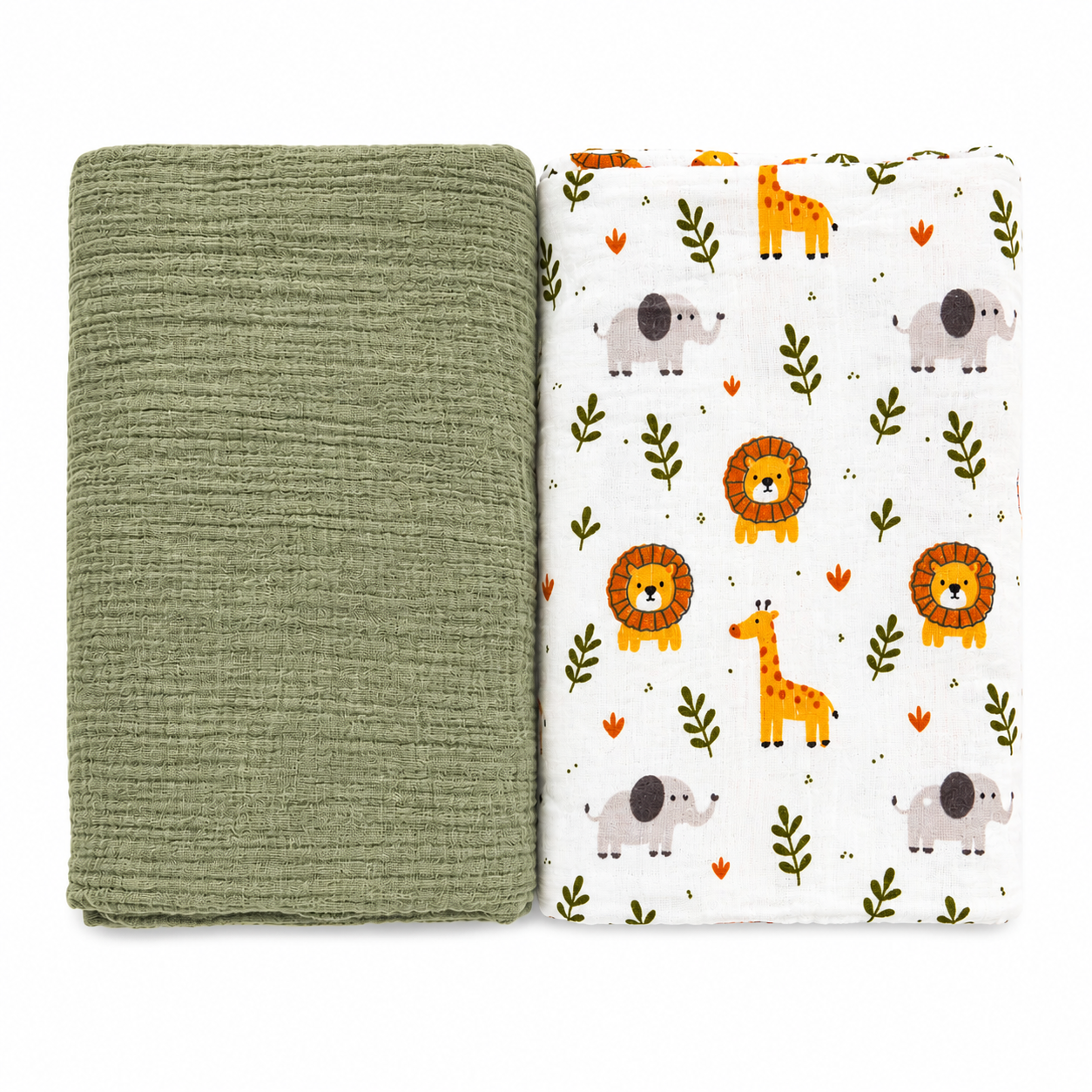 Vioraa Baby 2-Layer Muslin Swaddle Blankets – Pack of 2