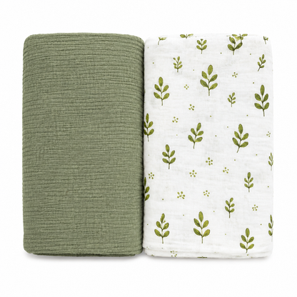 Vioraa Baby 2-Layer Muslin Swaddle Blankets – Pack of 2